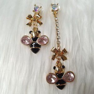 Honeybee Betsey Johnson Drop Earrings Bumble Bee